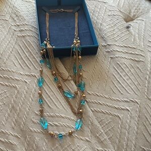 Multi strand necklace and matching earrings